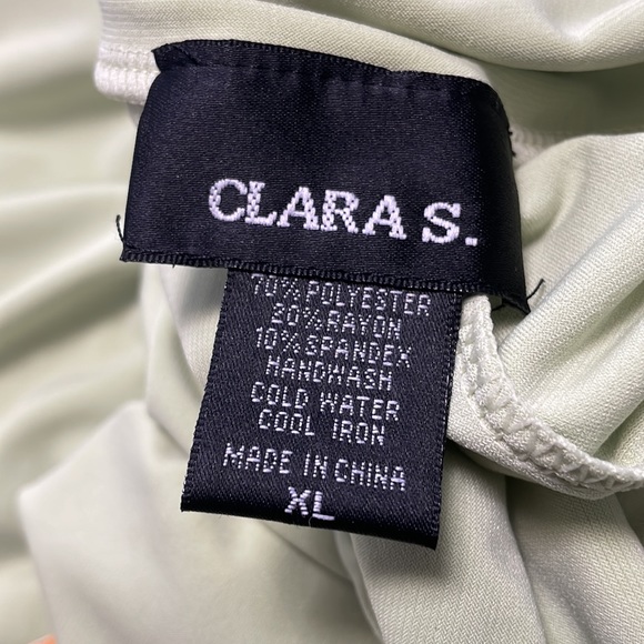 Vintage Clara Sun Woo, Soft Green Wide Leg Capris, SZ XL NWT - Picture 6 of 7